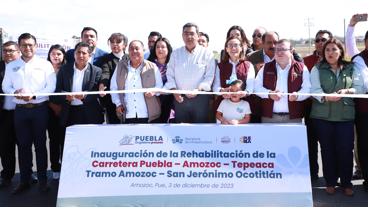 Sergio Salom N Inaugura Carretera Puebla Amozoc Rehabilitada Apartado Mex