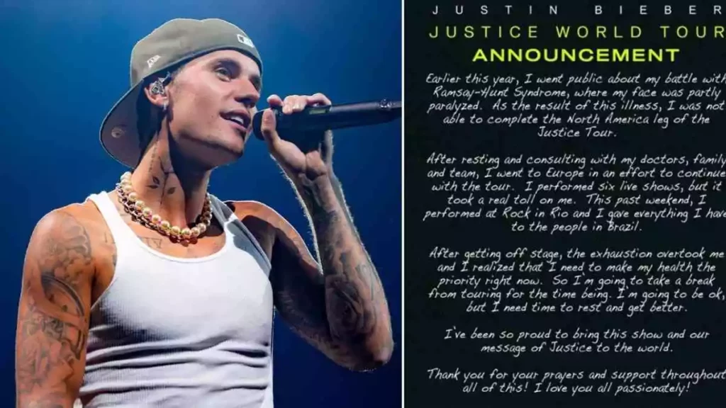 Justin Bieber canceló las últimas fechas de su gira