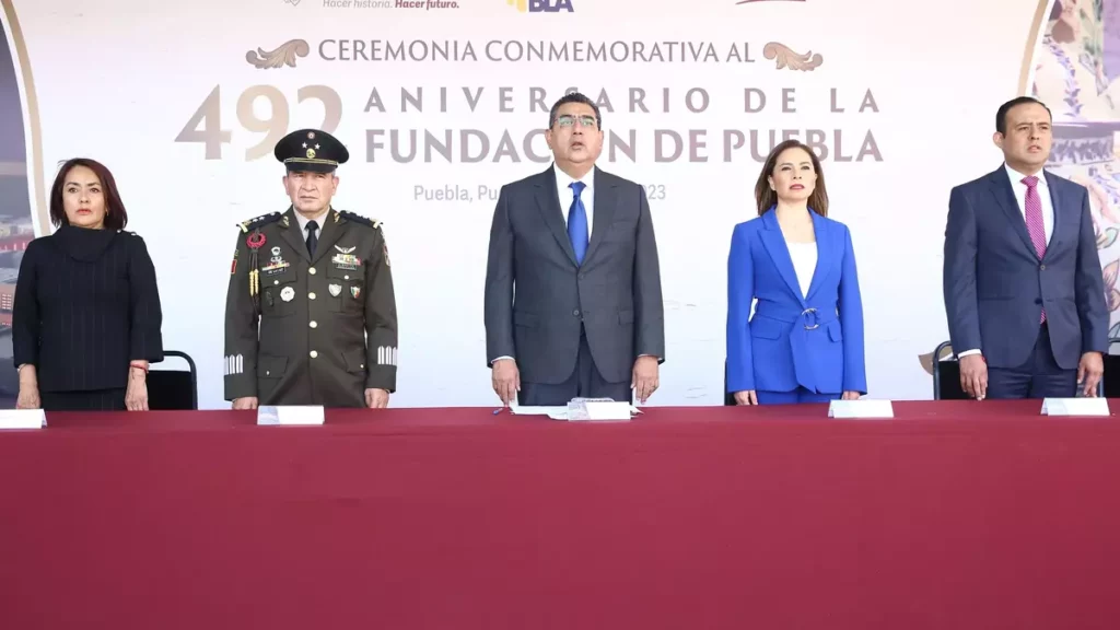 Preside Céspedes ceremonia por el 492 aniversario de la Fundación de Puebla