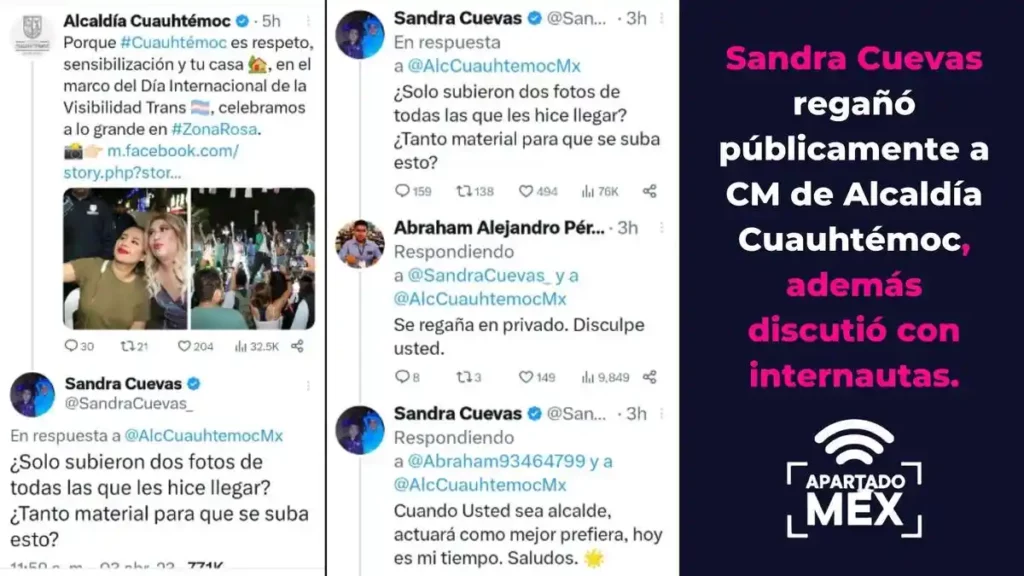 Sandra Cuevas enfureció y se peleó con internautas y mediso de comunicación