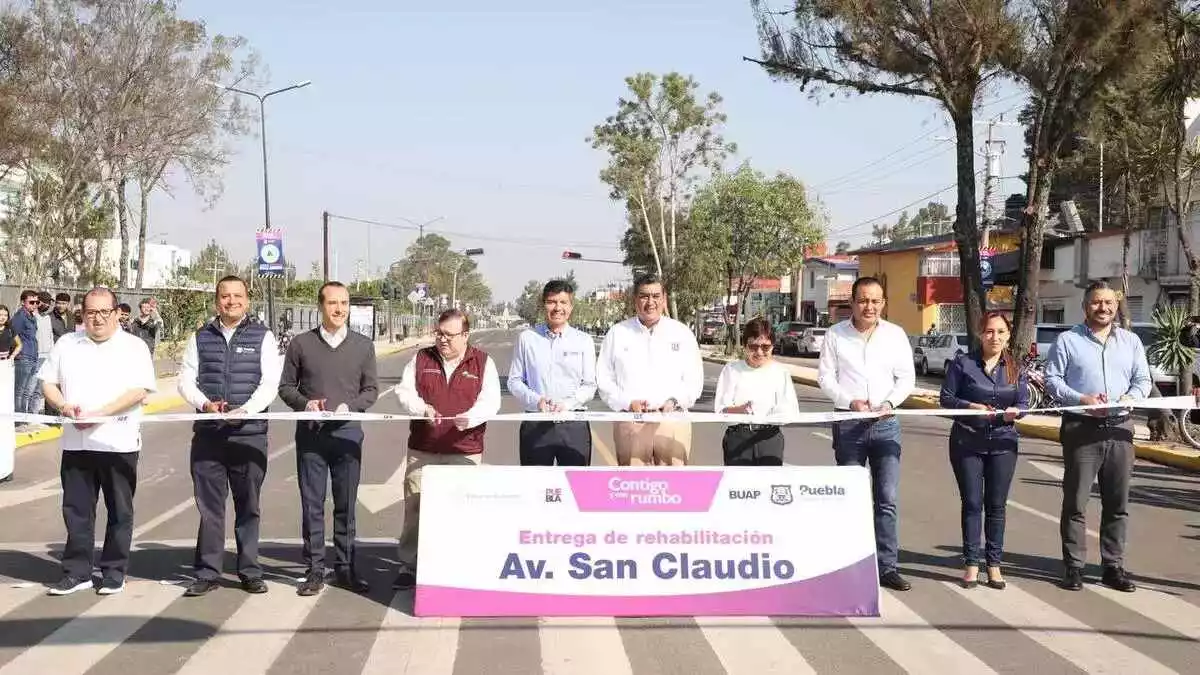 Ayuntamiento de Puebla entrega rehabilitación de Avenida San Claudio