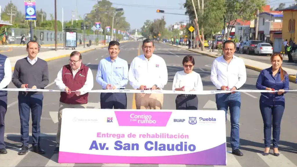 Asiste Céspedes a remodelación de avenida San Claudio, en CU