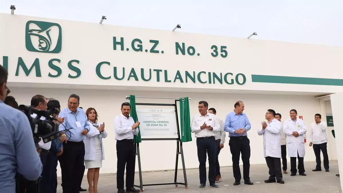 Inauguran Sergio Salomón y Zoé Robledo Hospital del IMSS Cuautlancingo