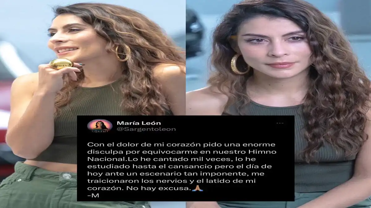 Multan a María León tras equivocarse al cantar el Himno Nacional