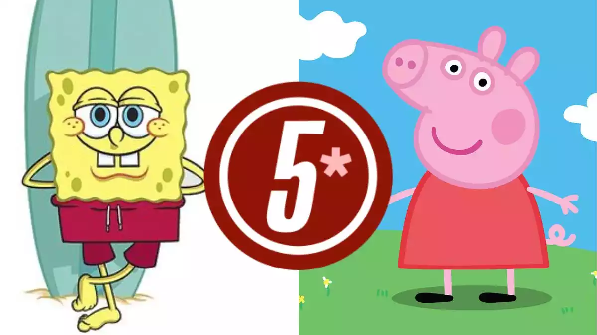 Programación Canal 5: la casa de Peppa Pig y Bob Esponja