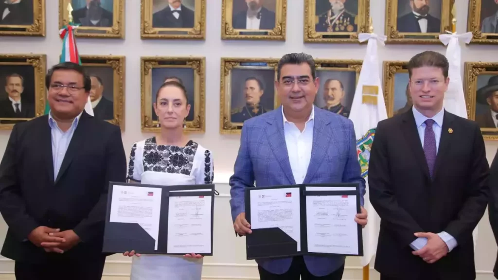 Sheinbaum y Salomón firman convenio de seguridad