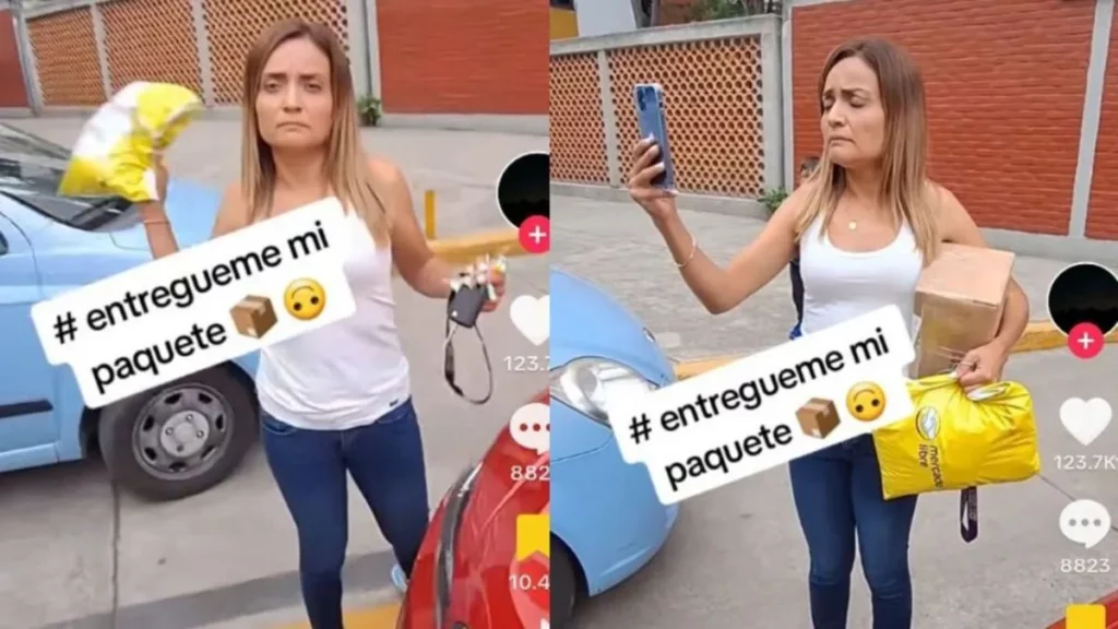 "Lady Paquete" genera controversia en redes sociales