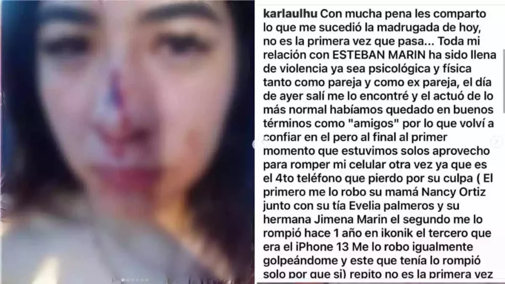 Karla alza la voz y revela la historia de abuso por su ex pareja