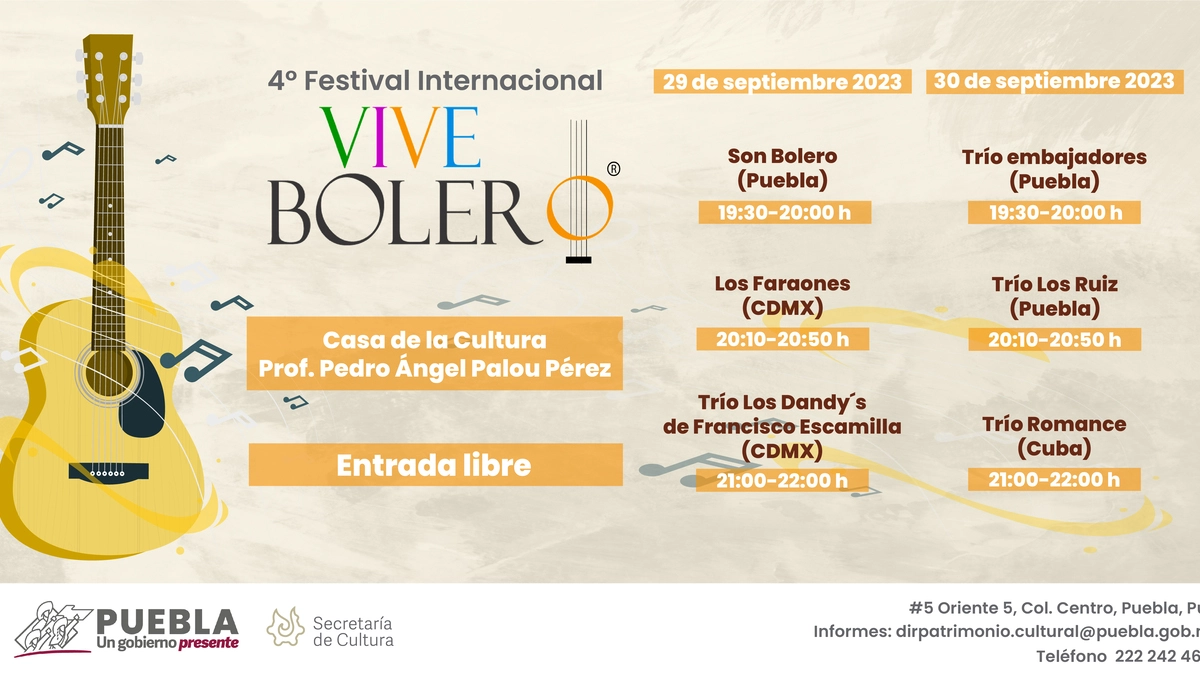 Festival Internacional “Vive Bolero” en Puebla