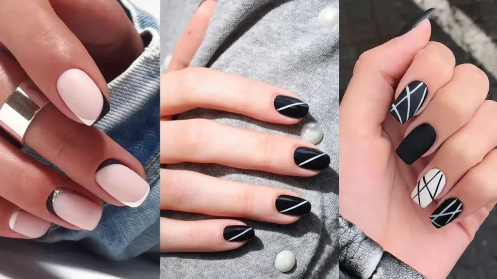 Hay una gran variedad de sieños de uñas en blanco y negro