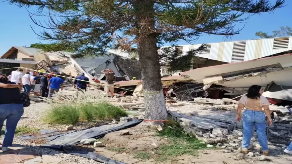 Se derrumba iglesia durante un bautizo en Tamaulipas