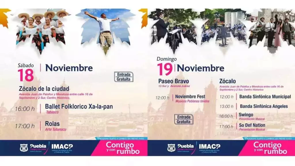 Actividades culturales y artísticas llenarán la capital poblana este fin de semana