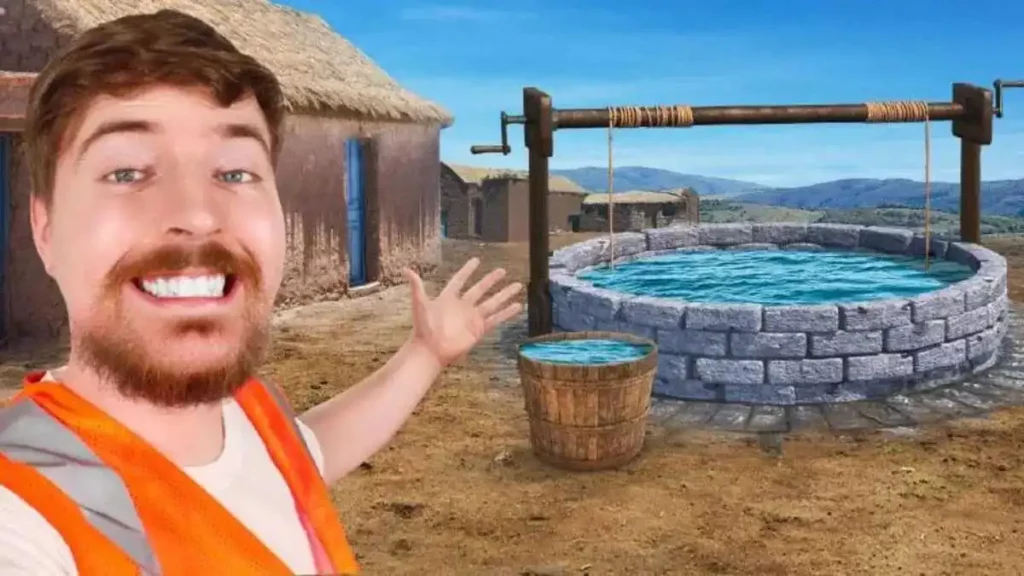 Mr. Beast construye pozos de agua potable en África