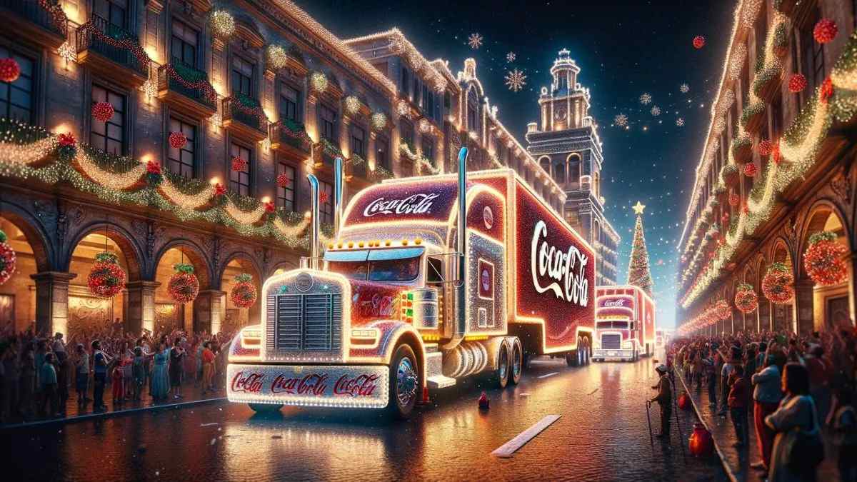 Poblana vs Santa en la Caravana Navideña de Coca-Cola en Puebla - Apartado  MEX