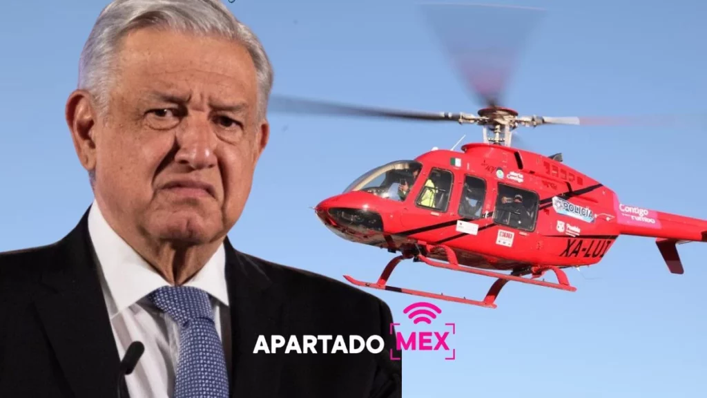 Helicóptero del Ayuntamiento de Puebla vinculado a denuncia electoral