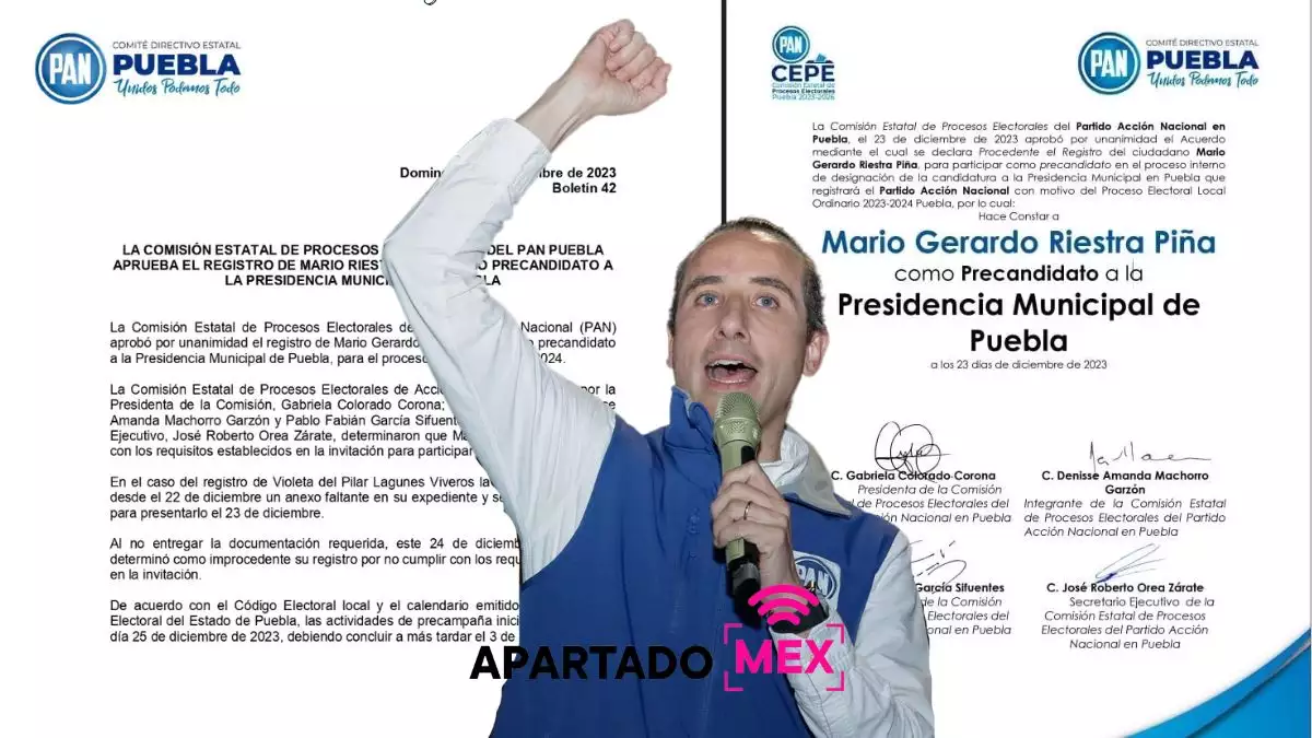Mario Riestra ya es precandidato a la Presidencia de Puebla