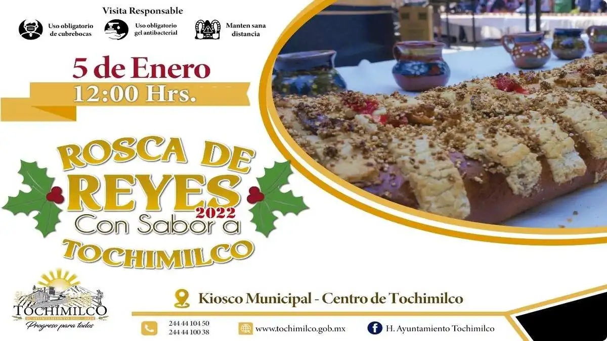 Tochimilco se prepara para recibir el 2024 con una monumental Rosca de Reyes