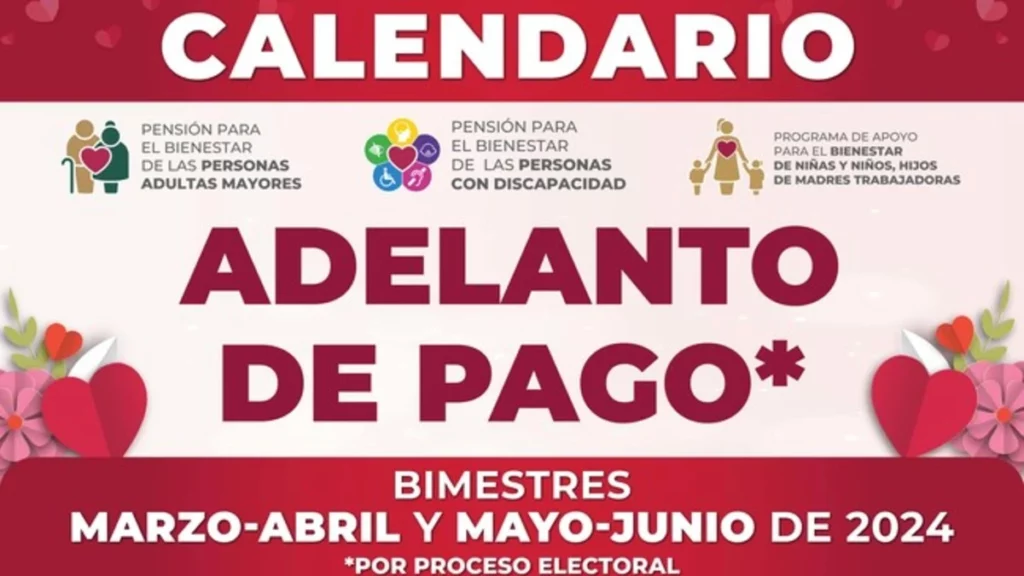 El lunes empiezan los pagos adelantados del Bienestar