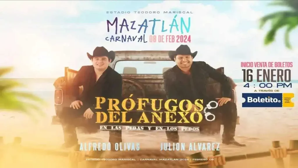 ¿Cuánto costarán los boletos de Prófugos del Anexo en Mazatlán?