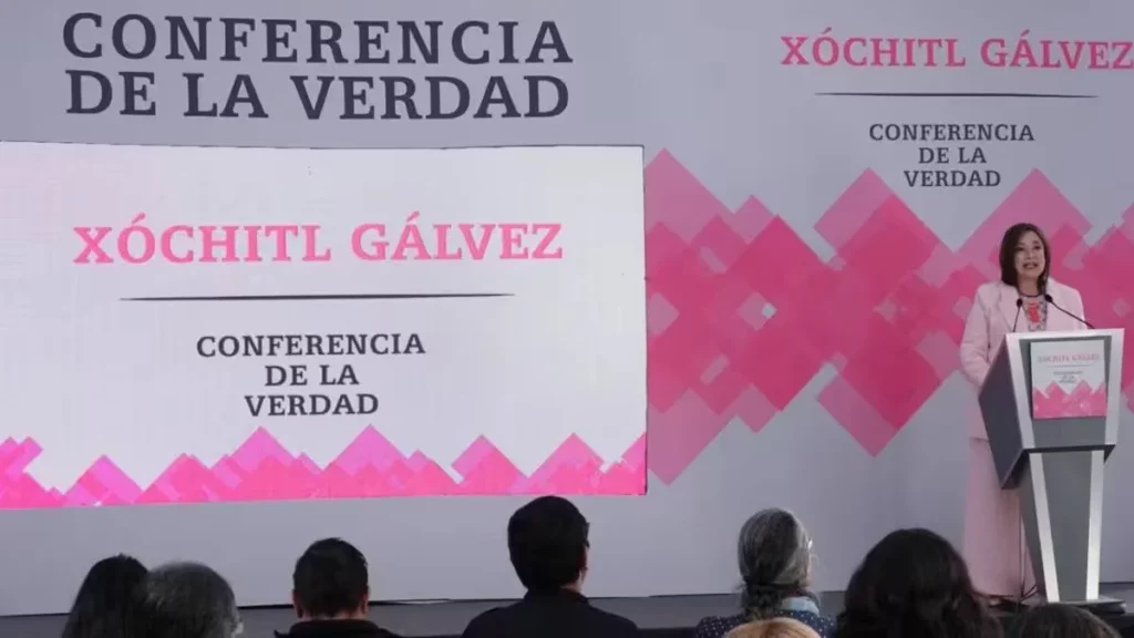 Xóchitl expone el mejor negocio del sexenio en su “Conferencia de la verdad”