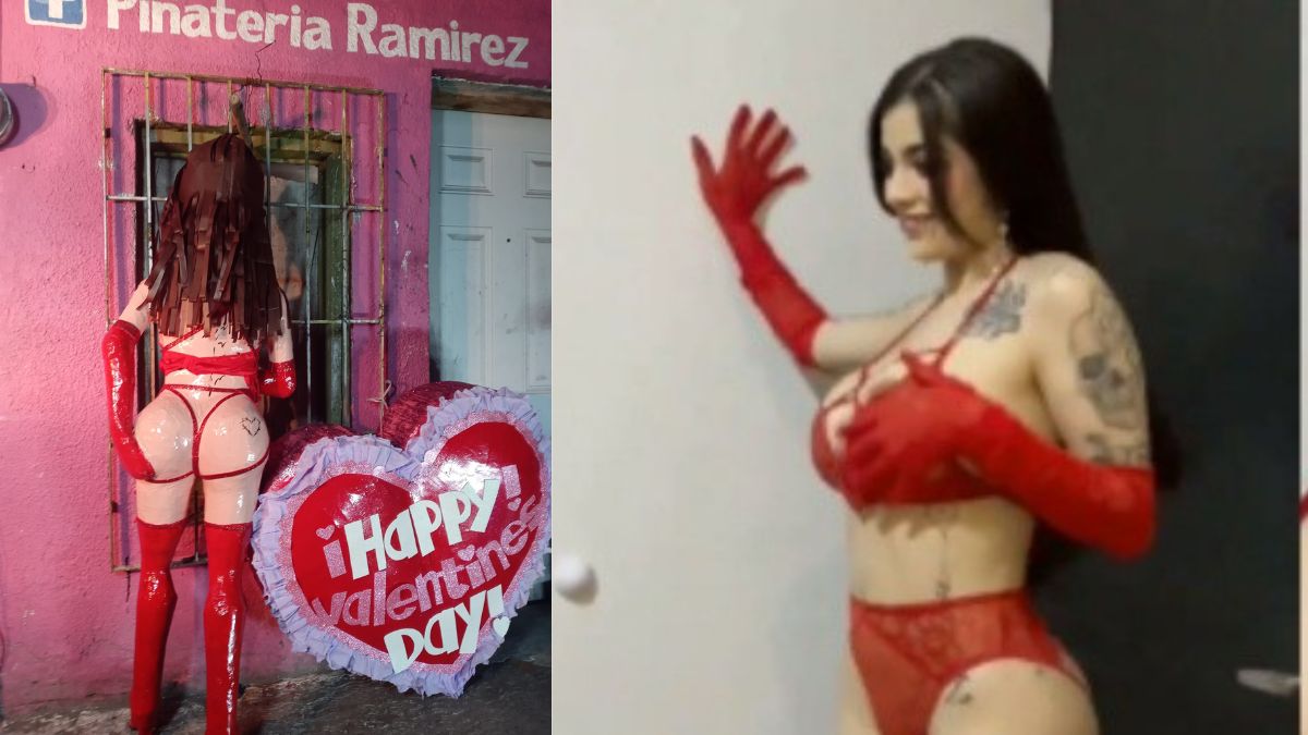 Crean piñata de Karely Ruiz con outfit rojo ¿la comprarás? - Apartado MEX