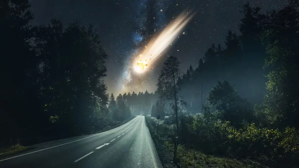 Meteorito cae en Texas. Esta imagen fue creada por ApartadoMex con fines ilustrativos