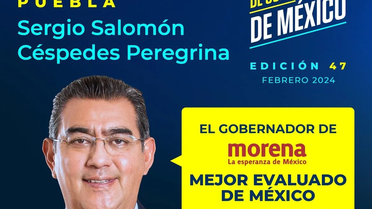 Sergio Salomón es el 5to gobernador mejor evaluado de México