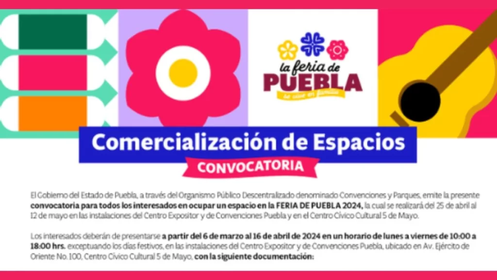 ¿Cuánto cuesta un espacio en la Feria de Puebla?