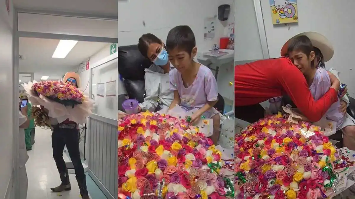 El Patrón de las flores sorprende a niña con cáncer con un ramo de rosas