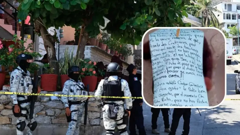 El jefe de escoltas fue encontrado decapitado y con una narcomanta clavada en el pecho.