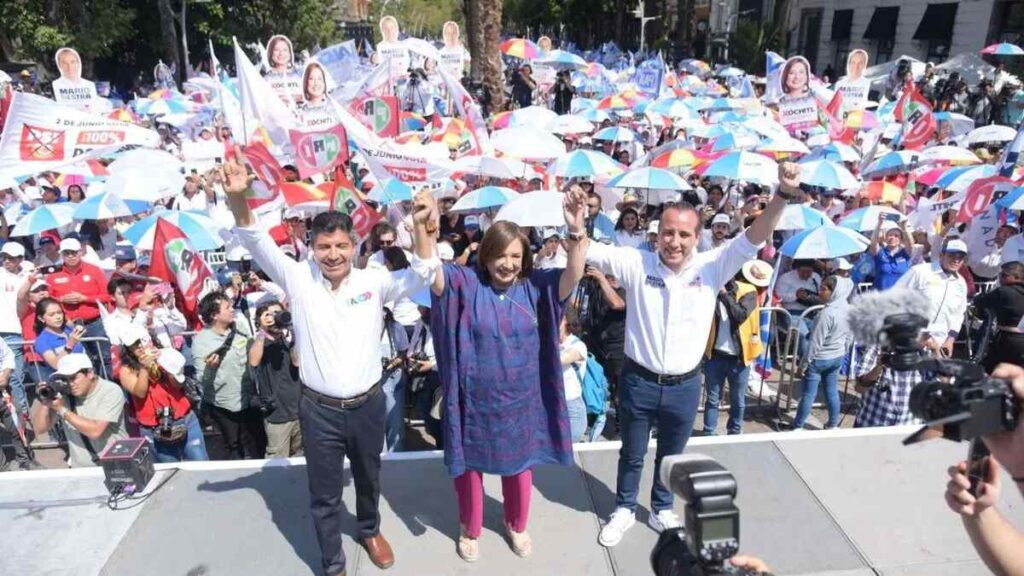 38 mil poblanos presencian cierre de Riestra, Rivera y Gálvez en Puebla