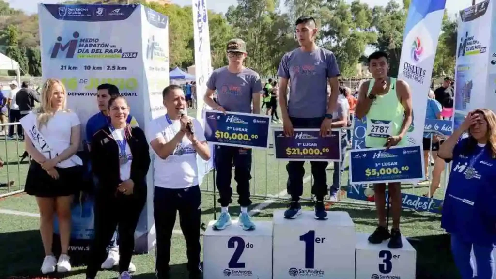 Éxito el Maratón del Día del Papá en Cholula: 5 Mil participantes