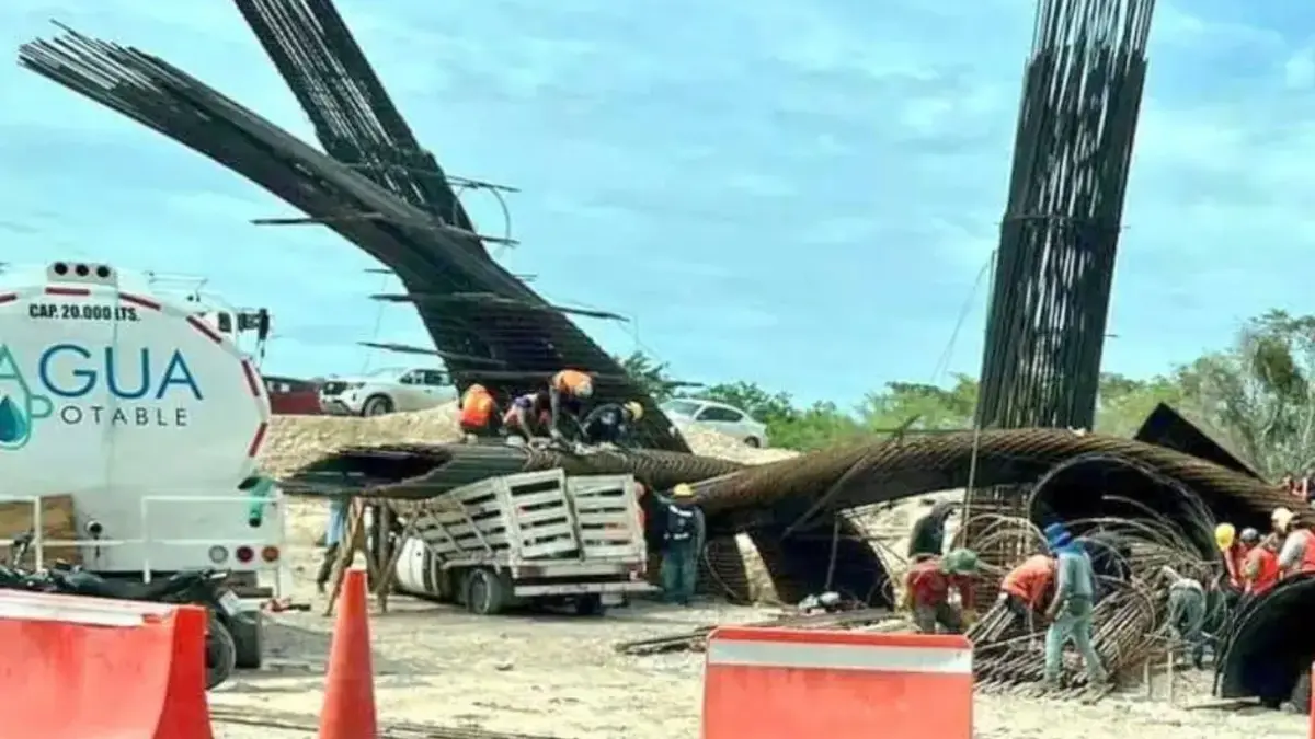 ¡Desastre en el Tren Maya! Colapsa puente y aplasta vehículo