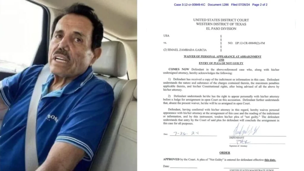 Ismael Zambada se declara inocente en su comparecencia en Texas