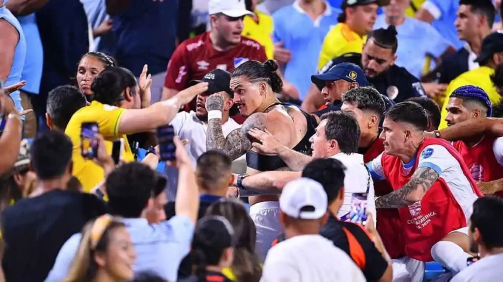 Darwin Núñez hizo viral el partido Uruguay vs Colombia