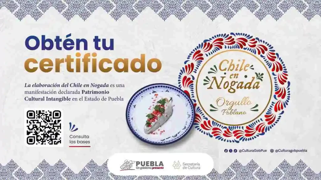 Gobierno de Puebla lanza certificación “Chile en Nogada, Orgullo Poblano”