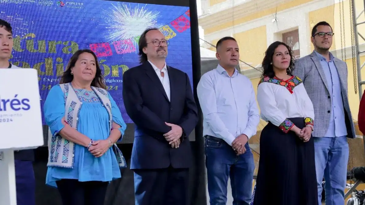 Mundo Tlatehui inauguró, en compañía de Enrique Glockner, la Feria Cultura y Traidición 2024