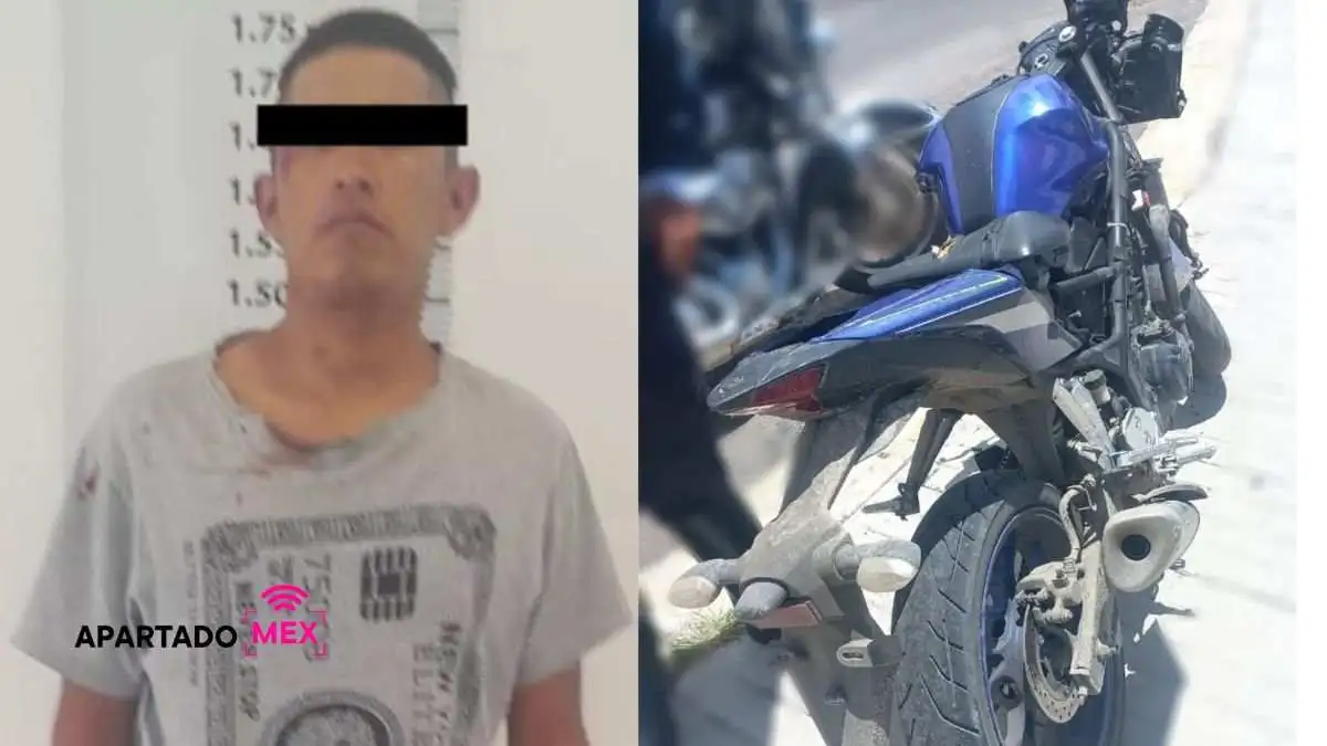 Operativo en San Andrés Cholula captura a ladrón de motocicleta