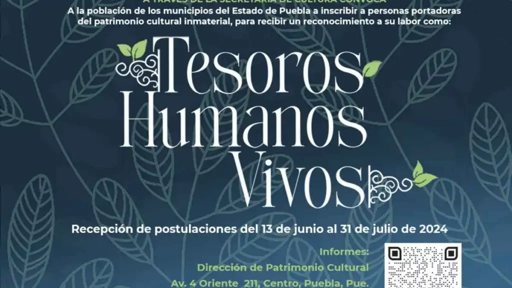 Tesoros Humanos Vivos: Puebla extiende plazo de postulaciones