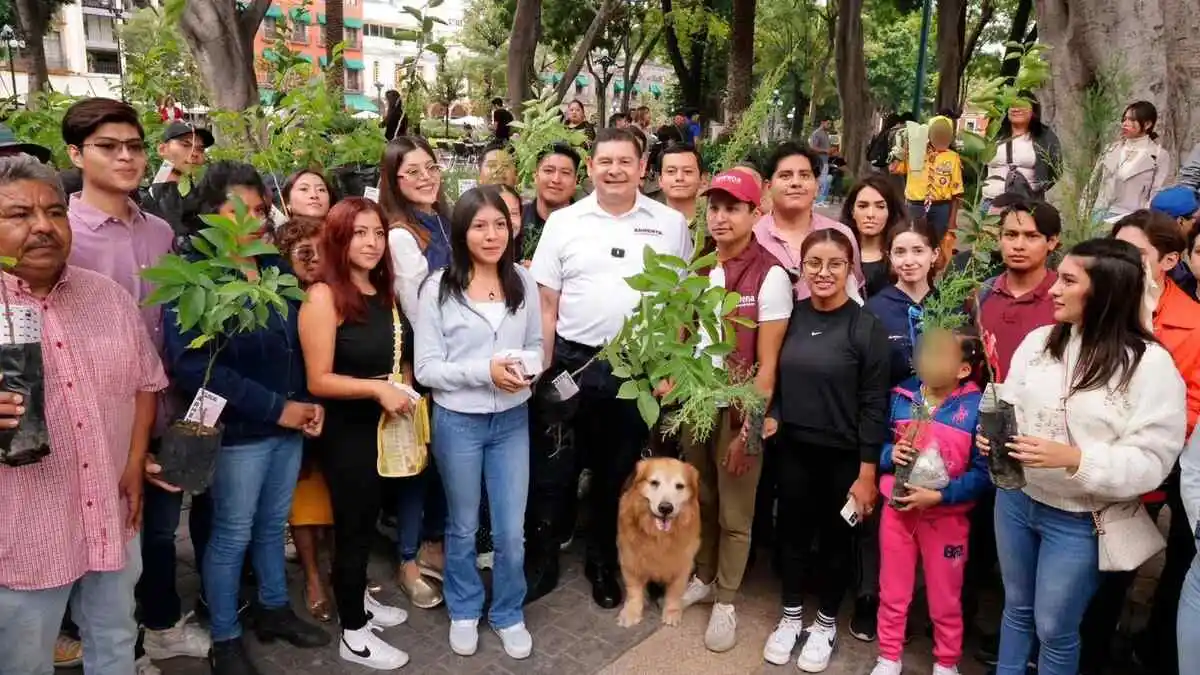 Alejandro Armenta celebra su aniversario político regalando árboles