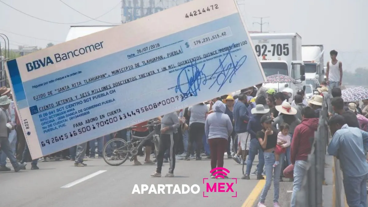 Ejidatarios bloquean la autopista México-Puebla aunque recibieron el pago por sus tierras desde 2018