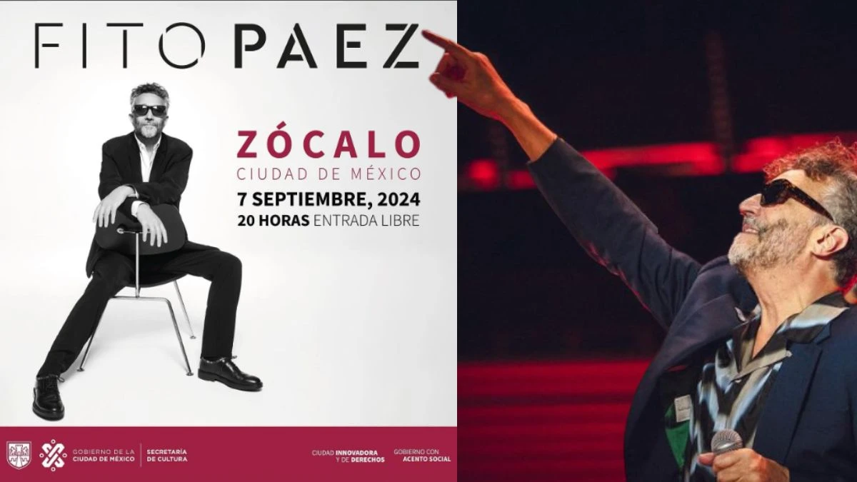 Fito Páez estará el próximo 7 de septiembre en el Zócalo de la CDMX