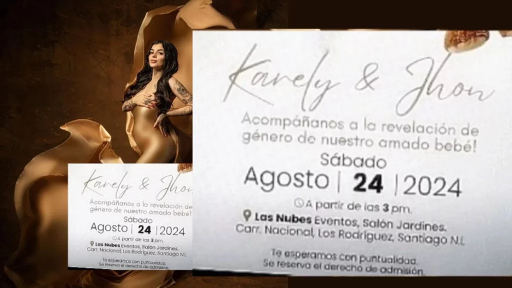 Gracias a la invitación supimos el nombre del papá del bebé de Karely Ruiz