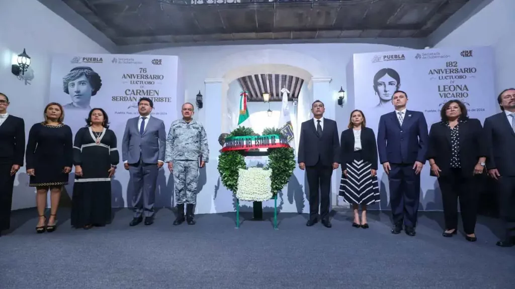 Salomón Céspedes presidió ceremonia en honor a Serdán y Vicario