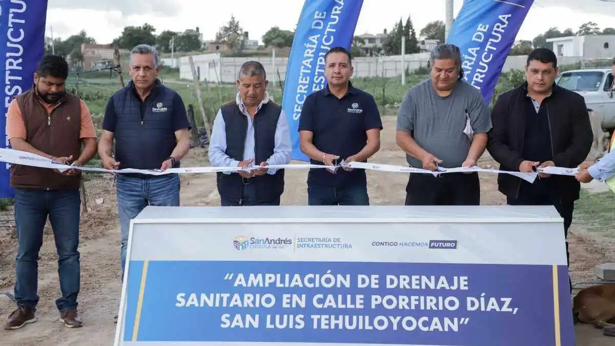 Tlatehui entrega ampliación de drenaje en San Luis Tehuiloyocan