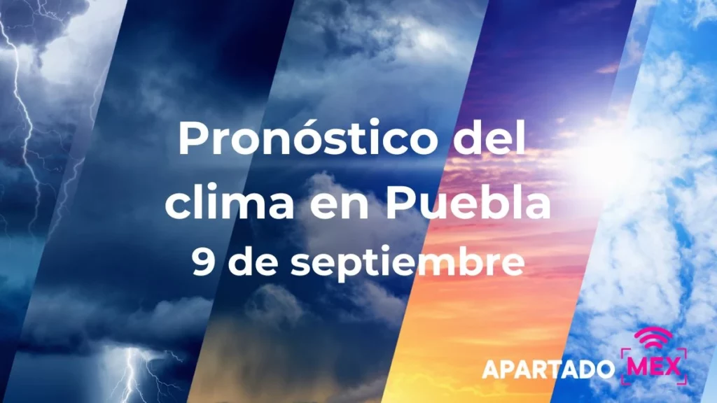 Así estará el clima en Puebla hoy 9 de septiembre