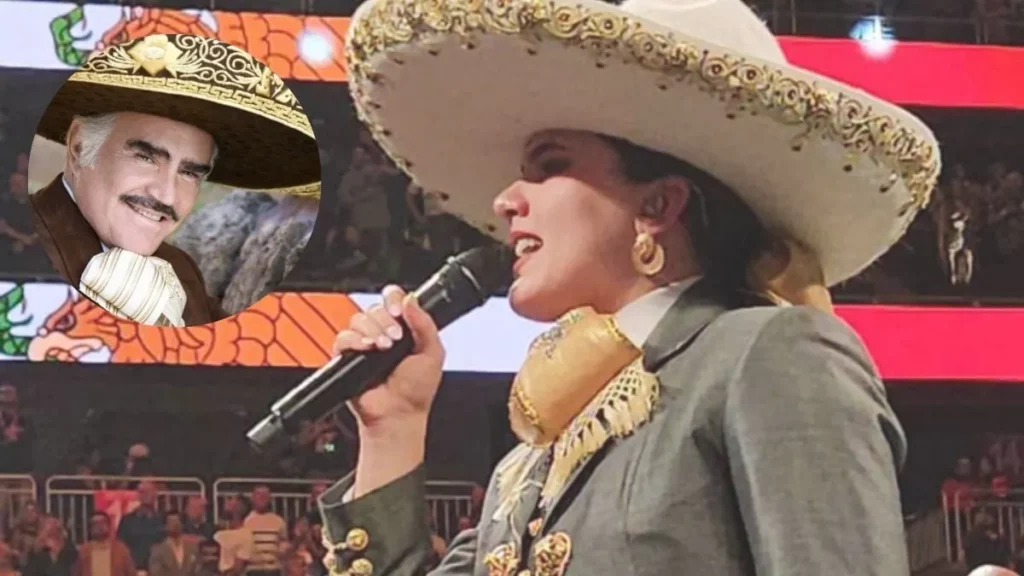 Como su abuelo, Camila Fernández olvidó el Himno Nacional, igual que Vicente Fernández