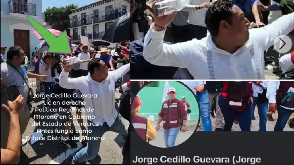 En redes sociales aseguran que el agresor del presidente López Obrador se llama Jorge Cedillo Guevara y tiene vínculos con Morena