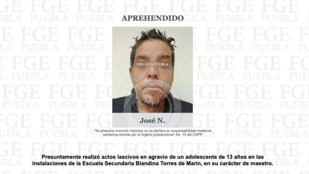 Detienen a Jose N. acusado de abuso sexual en la Secundaria Blandina Torres de Marín