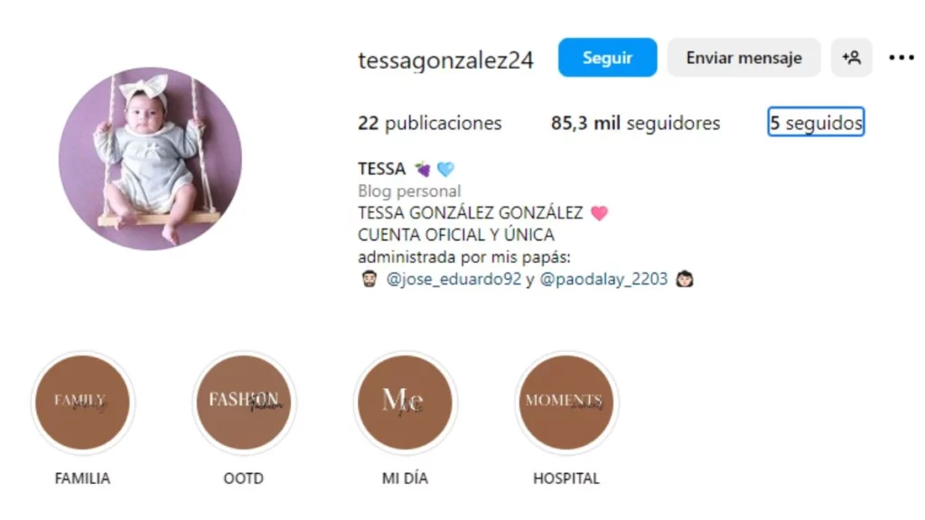 La hija de José Eduardo Derbez, Tessa, ya tiene cuenta de Instagram